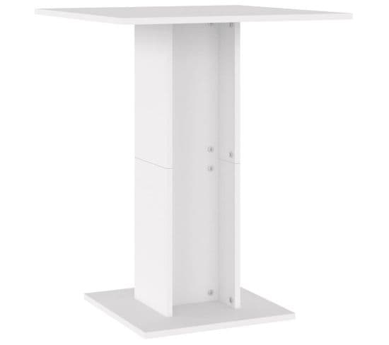Table De Bistro Blanc 60x60x75 Cm Aggloméré