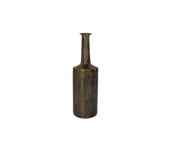 Bergame - Vase - Métal - Laiton Or Antique - Ø24x75 Cm