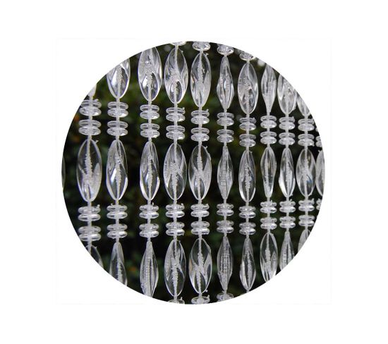 Rideau De Porte  En Perles Transparentes Elba 90 X 210 Cm