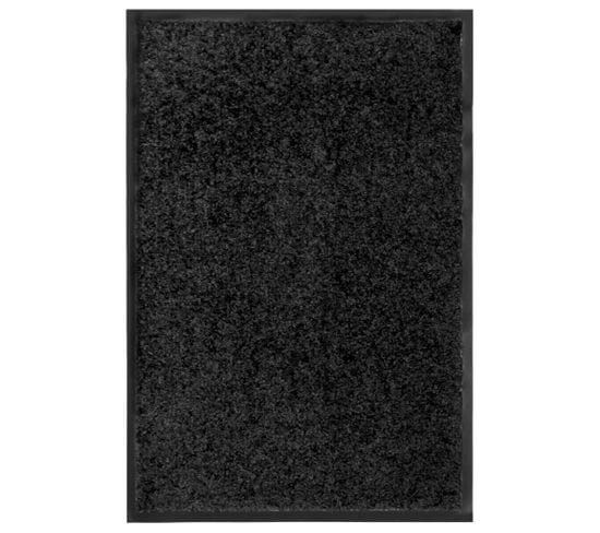 Paillasson Lavable Noir 40x60 Cm