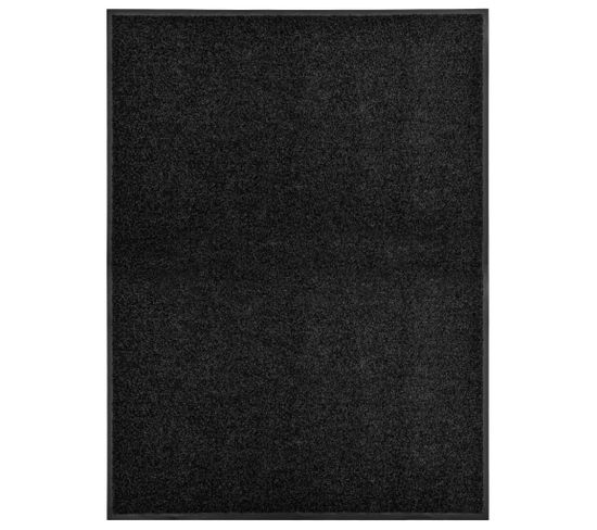 Paillasson Lavable Noir 90x120 Cm