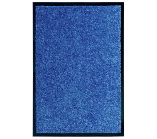 Paillasson Lavable Bleu 40x60 Cm