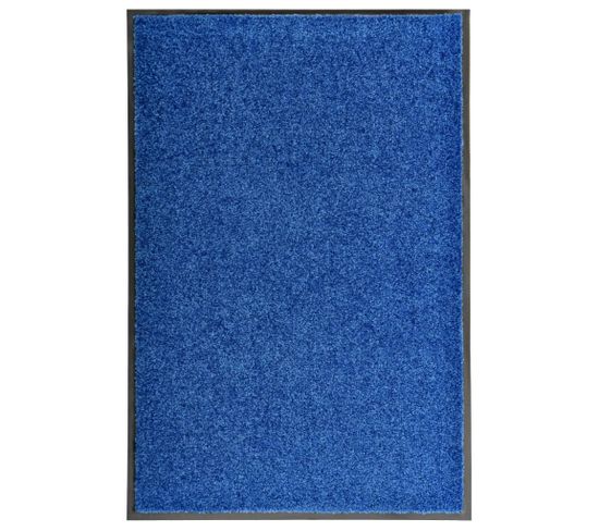 Paillasson Lavable Bleu 60x90 Cm