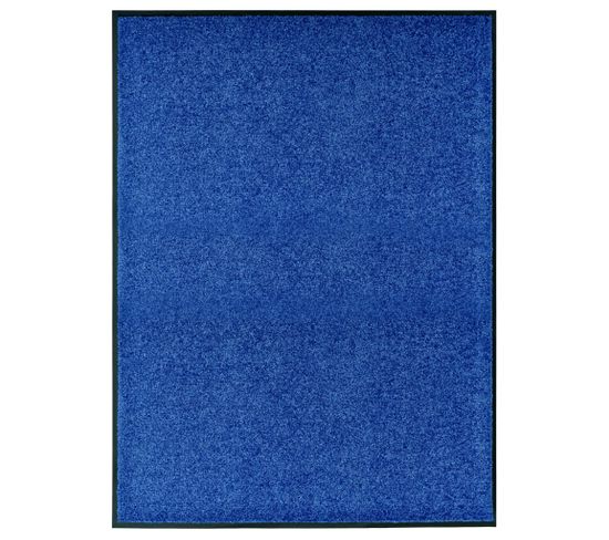 Paillasson Lavable Bleu 90x120 Cm