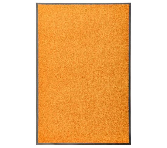 Paillasson Lavable Orange 60x90 Cm