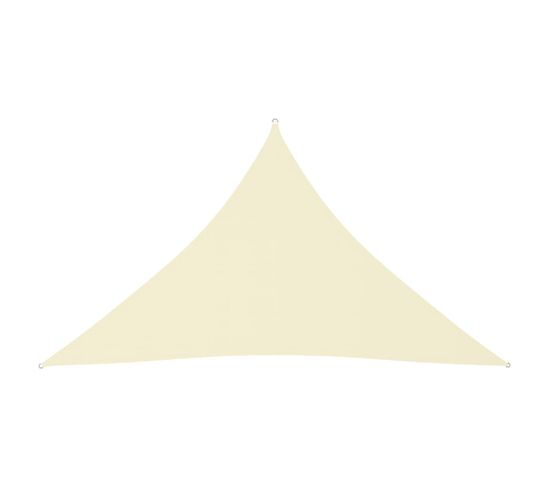Voile D'ombrage Tissu Oxford Triangulaire 3,5x3,5x4,9 M Crème