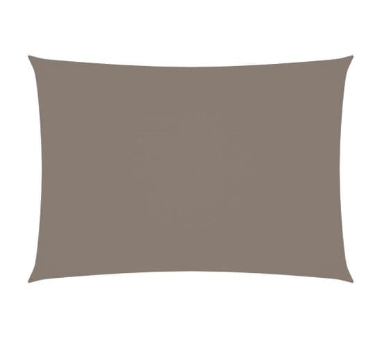 Voile D'ombrage Tissu Oxford Rectangulaire 2x4 M Taupe