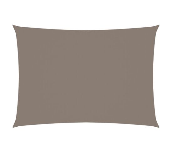 Voile D'ombrage Tissu Oxford Rectangulaire 3x5 M Taupe