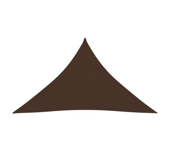 Voile D'ombrage Tissu Oxford Triangulaire 3,5x3,5x4,9 M Marron