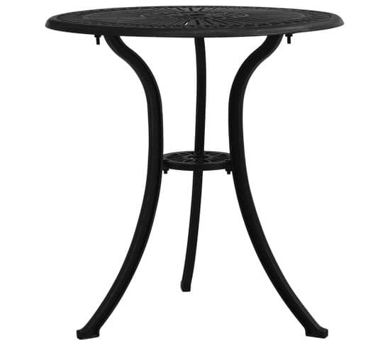 Table De Jardin Noir 62x62x65 Cm Aluminium Coulé