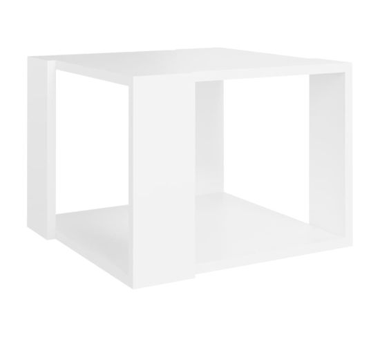 Table Basse Blanc 40x40x30 Cm Bois D'ingénierie