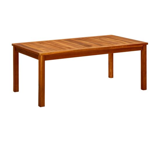 Table Basse De Jardin 110x60x45 Cm Bois Solide D'acacia