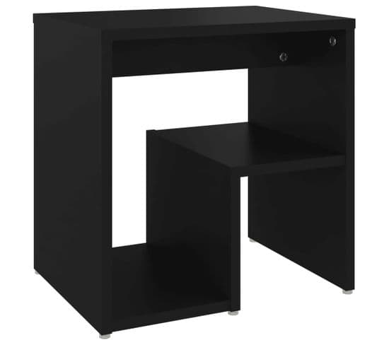 Table De Chevet Noir 40x30x40 Cm Aggloméré