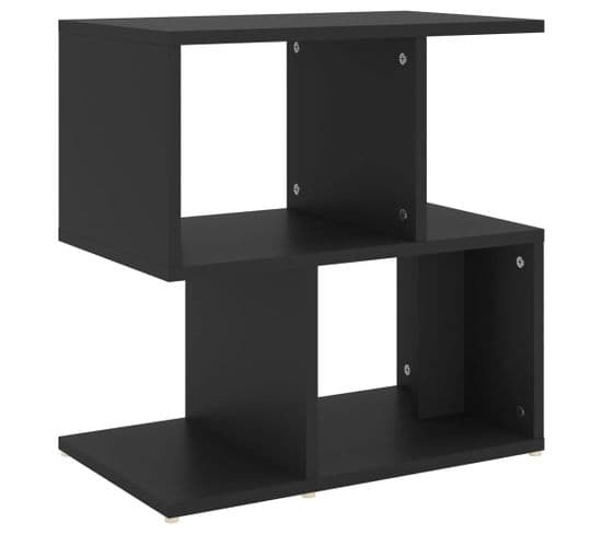 Table De Chevet Noir 50x30x51,5 Cm Aggloméré