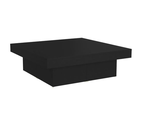 Table Basse Noir 90x90x28 Cm Aggloméré