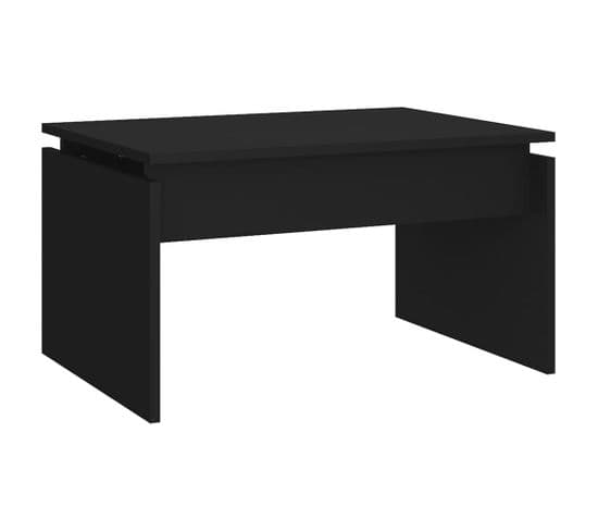 Table Basse Noir 68x50x38 Cm Aggloméré