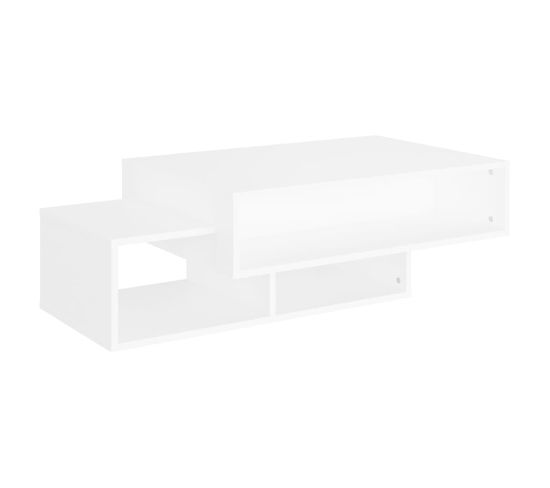 Table Basse Blanc 105x55x32 Cm Aggloméré