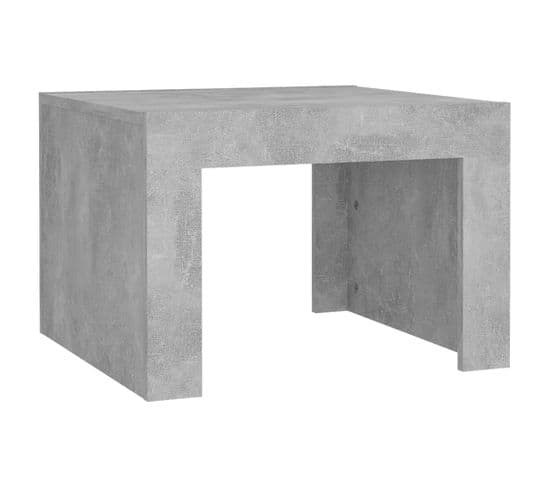 Table Basse Gris Béton 50x50x35 Cm Aggloméré