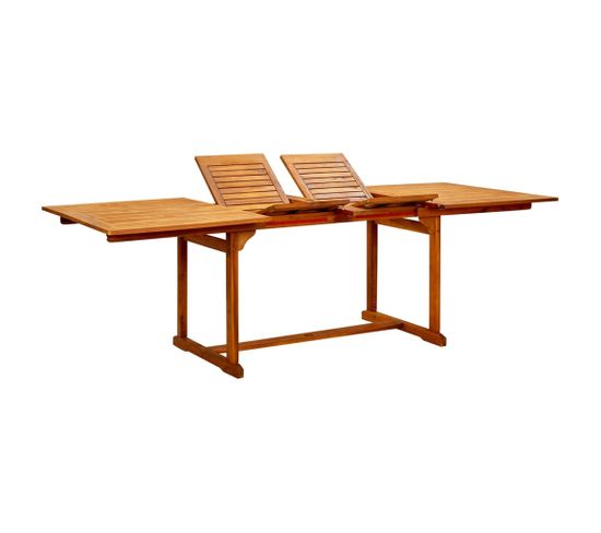 Table De Jardin extensible (160-240)x100x75cm Bois D'acacia Massif