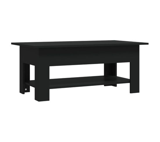 Table Basse Noir 102x55x42 Cm Aggloméré