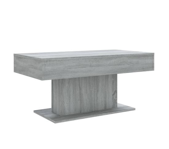 Table Basse Sonoma Gris 96x50x45 Cm Bois D'ingénierie