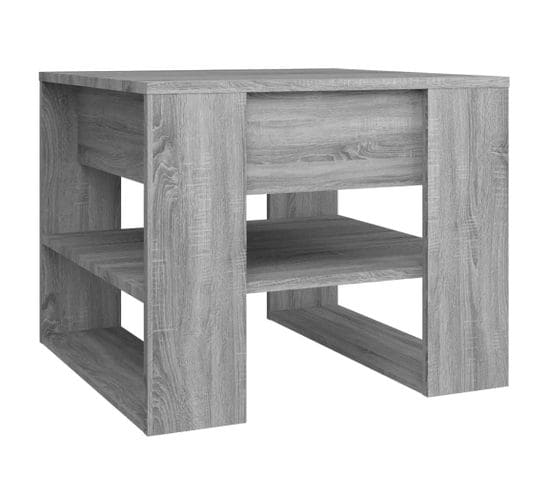 Table Basse Sonoma Gris 55,5x55x45 Cm Bois D'ingénierie