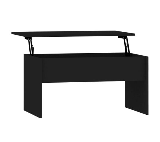 Table Basse Noir 80x50,5x41,5 Cm Bois D'ingénierie