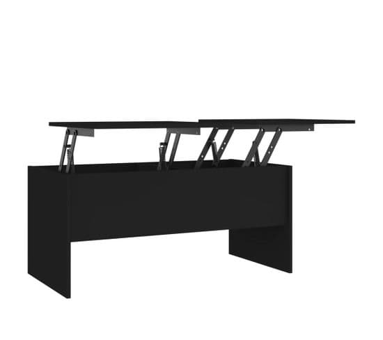 Table Basse Noir 102x50,5x46,5 Cm Bois D'ingénierie
