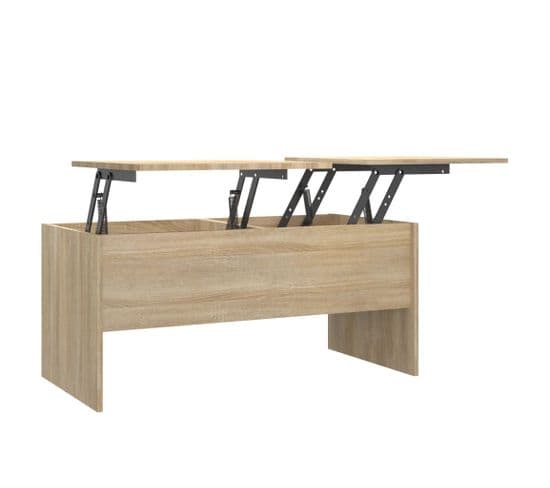 Table Basse Chêne Sonoma 102x50,5x46,5 Cm Bois D'ingénierie