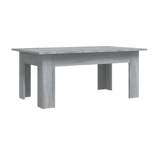 Table Basse Sonoma Gris 100x60x42 Cm Bois D'ingénierie