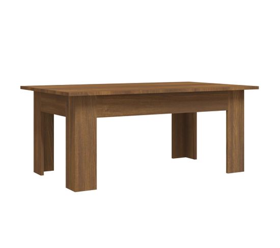 Table Basse Chêne Marron 100x60x42 Cm Bois D'ingénierie