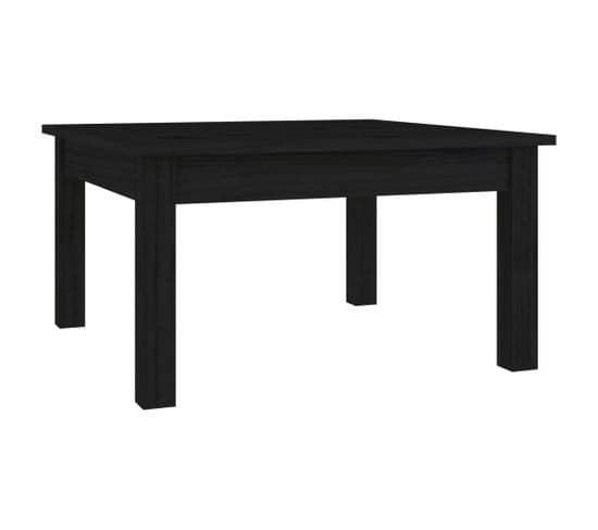 Table Basse Noir 55x55x30 Cm Bois Massif De Pin