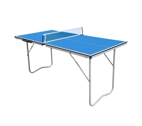 Table De Ping Pong Mini 1500 Basic Portable Bleu Cadre Robuste