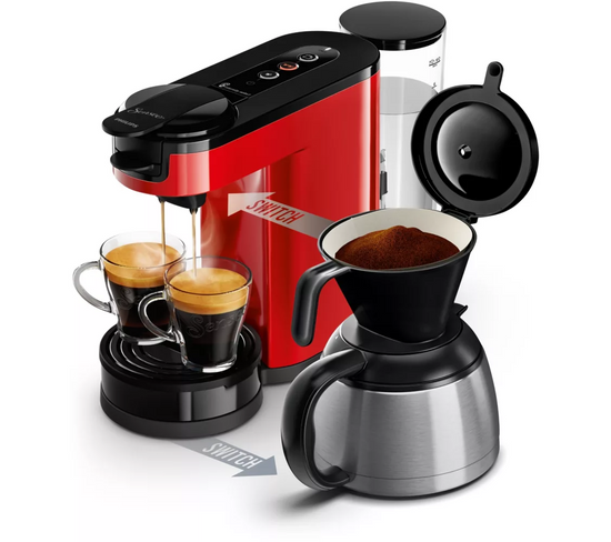 Cafetière Senseo Switch Machine à café à dosettes et filtre - Hd6592/85
