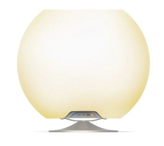 Enceinte Bluetooth Sans Fil Avec Lampe Led Et Seau À Glace - Sphere Argent Brosse
