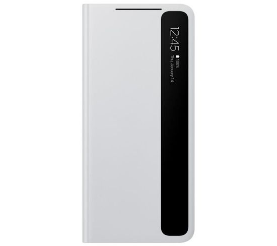 Coque Smart Clear View Cover S21 Ultra Gris Clair