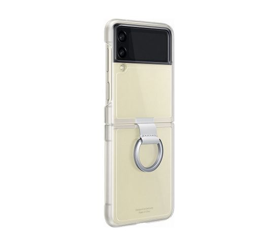 Coque En Silicone Pour Samsung Galaxy Z Flip 3 Avec Anneau Transparent