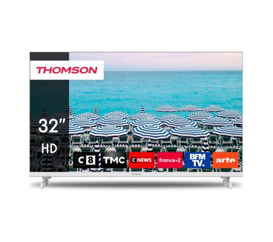 Téléviseur LED Hd 32 Pouces (81 Cm) Blanc Easy TV