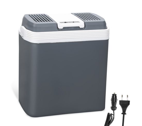 Glacière Électrique 24l 12v 220v Mini Réfrigérateur Portable De Voiture Mode Chaud/froid Fonction Ec