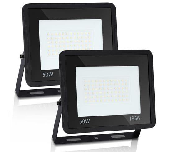 Projecteurs LED à L'extérieur Spot Éclairage De Sécurité Extérieurs Étanches Ip66 2x50w Blanc Froid