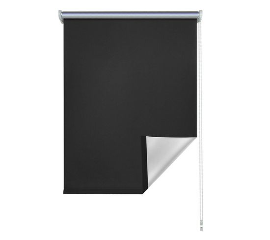 Store Enrouleur Occultant Isolant Thermique Avec Revêtement Sans Perçage,50cm X 160 Cm, Noir