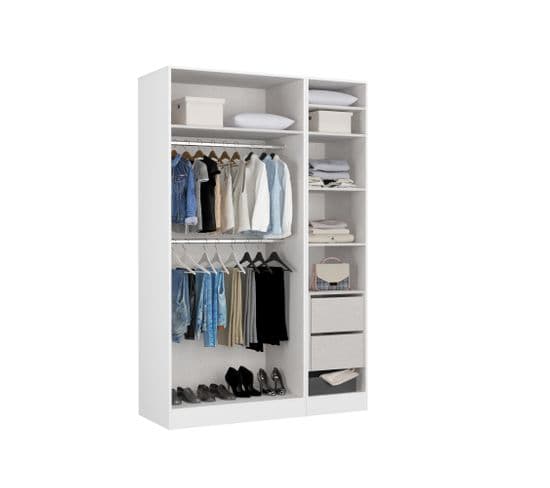 Armoire dressing blanc EXTENSO L.150 compo 1