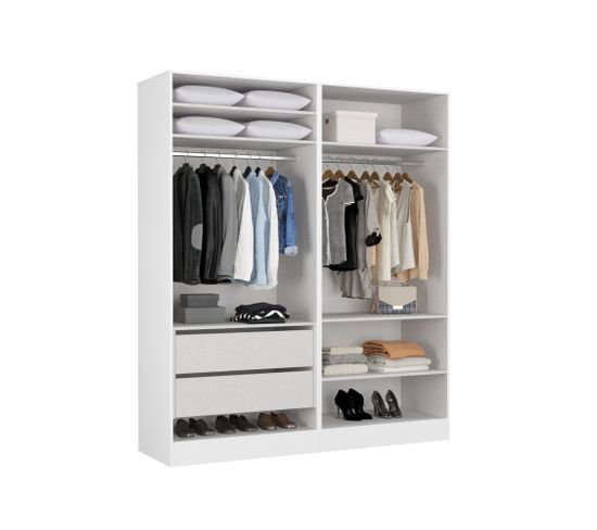 Armoire dressing blanc EXTENSO L.200 compo 3