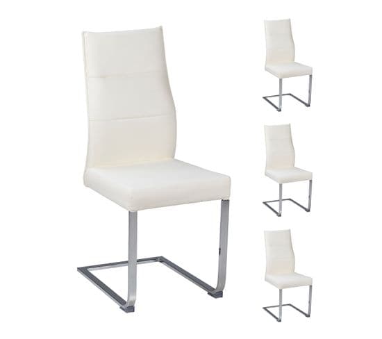 4 chaises KIMI blanc pour le prix de 3