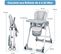 Chaise Haute Bébé Pliable, Chaise D’alimentation Portable Pour Tout-petits , 6-36 Mois,gris