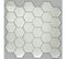 Sticker - Carrelage Mural Faïence Adhésive Motifs Hexagones Blancs - 4 Plaques 26x26cm - Stick Tile
