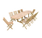 Salon De Jardin Teck Massif 10-12 Personnes - Table Ovale + 10 Chaises Kajang
