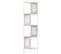 Étagère D'angle à 5 Niveaux, Bibliothèque Avec Côtés Effet Rotin, 31,9 X 31,9 X 156,4cm,beige Avoine