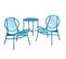Ensemble Salon De Jardin, 3 Pièces, Chaises Acapulco, Table D’appoint Et 2 Chaises, Bleu Lac