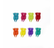 Set De 8 Marqueurs De Verres Chats Multicolore